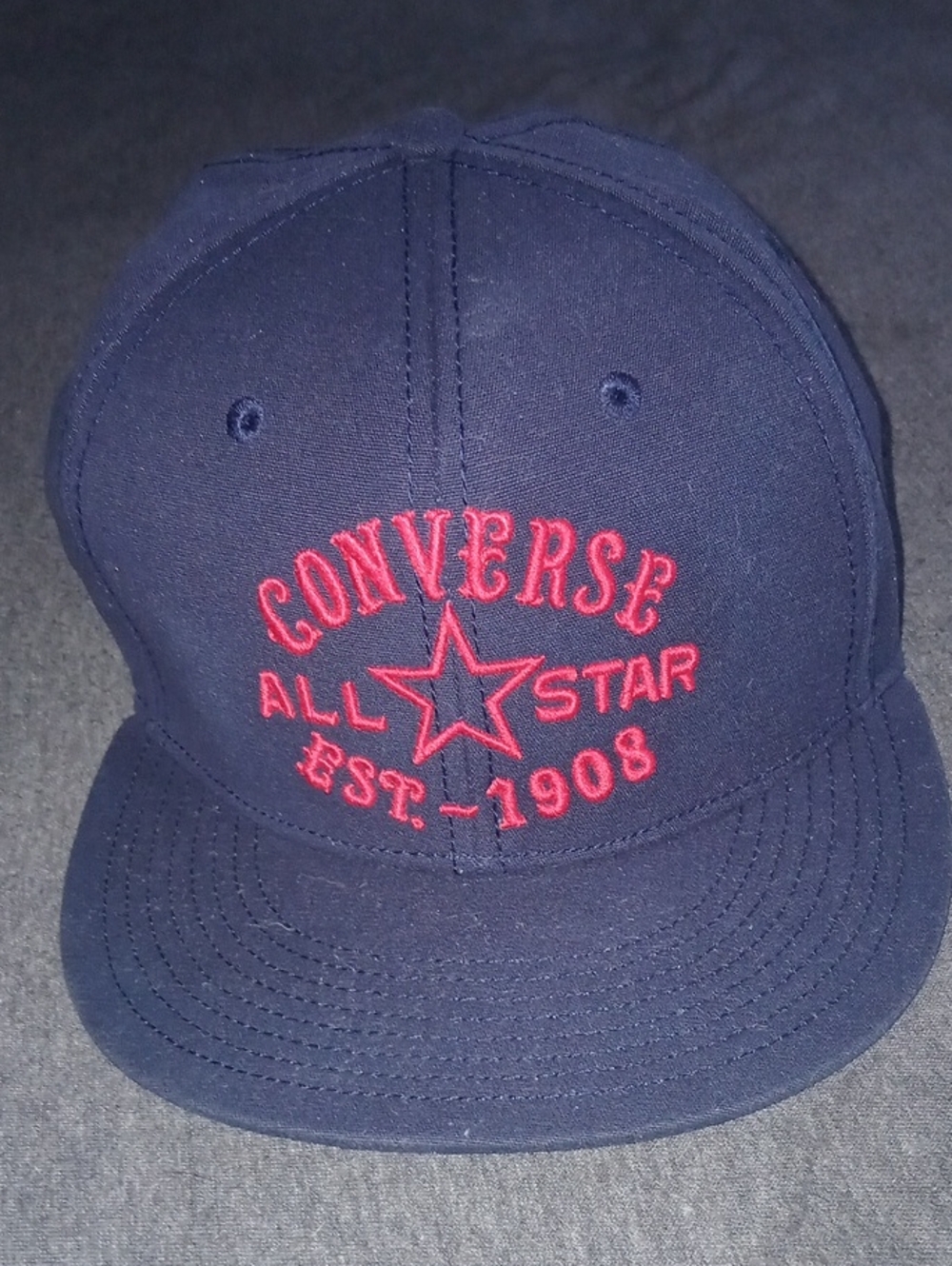 Converse Navy Cap with Red Embroidered Logo Snapback
